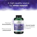 Swanson Triple Magnesium Complex - Magnesium Supplement for Brain, Energy, Bone, Stress, Muscle & Sleep Support* - Contains Magnesium Aspartate, Citrate & Oxide - 300 Vegan Capsules