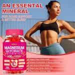 Magnesium Glycinate Gummies 600mg, Chewable Sugar Free Potassium Magnesium Gummies with Magnesium Glycinate, Vitamin D, B6 and CoQ10 for Sleep, Relaxation, Brain and Muscle, 60 Days Supply