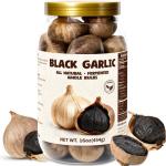 Black Garlic Whole Bulbs 16oz - Fermented & Aged Whole Black Garlic, Soft Chewy Texture, Mild Sweet Umami Taste, Ready to Eat