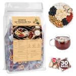 Kidney Tea Formula Ginseng Six Treasure Tea, Ginseng & Mulberry Herbal Tea, Kidney Cleanse Detox & Repair, Traditional Chinese Herbal Tea Bags, Five Treasures Teas For Men Women (30 Bags/1 Pack)