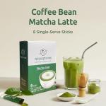 Coffee Bean Matcha Latte Sticks, 8 Single-Serve Packets – Made with Jeju Matcha for a Smooth, Balanced Green Tea Latte – Enjoy Hot or Iced