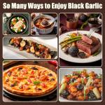 Black Garlic Whole Bulbs 16oz - Fermented & Aged Whole Black Garlic, Soft Chewy Texture, Mild Sweet Umami Taste, Ready to Eat
