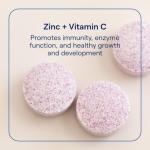 Trace Minerals Zinc Plus Vitamin C - Chewable Multivitamin for Enzyme Function & Healthy Growth Support - Vitamin & Mineral Supplement for Immune Health - Raspberry, 60 Chewable Wafers (60 Servings)