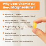 VEV Vitamin D3 K2, Magnesium & Zinc Support