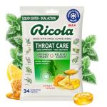 Ricola Honey Lemon Cough Drops, 34 Count Pack