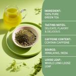 Green Tea Loose Leaf - 127 Cups, Non-GMO