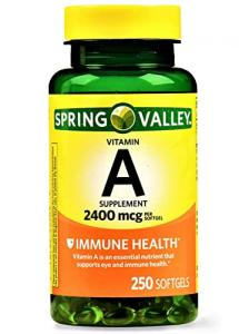 Vitamin A Supplement 2400 Mcg, 250 Capsules