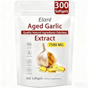 Elare Odorless Organic Garlic Extract - 300 Softgels