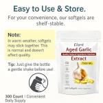 Elare Odorless Organic Garlic Extract - 300 Softgels