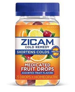 Zicam Cold Remedy Zinc Medicated Fruit Drops, Assorted Fruit, 25 Count (Pack of 2)