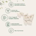 Micro Ingredients Pure Methylated B Complex, 240 Capsules | 11-in-1 Formula with Methylfolate, B12, Thiamin, Inositol, Choline, & Fat Soluble Vitamin C | Clean Ingredients Without Fillers | Non-GMO