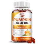 Pumpkin Seed Oil with Saw Palmetto, 3500mg Max Strength per Serving, 150 Softgels, Cold-Pressed with Essential Fatty Acids & Phytosterols, Supports Immune, Hair, Bladder & Prostate Health