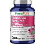 NusaPure Echinacea 20:1 Extract, 300 mg Equivalent to 6,000mg 200 Veggie Caps, Vegan, Non-GMO, Gluten Free Supplement