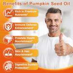 Pumpkin Seed Oil with Saw Palmetto, 3500mg Max Strength per Serving, 150 Softgels, Cold-Pressed with Essential Fatty Acids & Phytosterols, Supports Immune, Hair, Bladder & Prostate Health