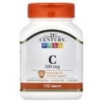 21st Century C 500 Mg Tablets, 110 Count