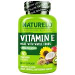 NATURELO Vitamin E Capsules 180 mg - 90 Vegan Capsules | Supports Skin, Hair, and Nails | Immune and Eye Health | Natural Mixed Tocopherols & Whole Foods | Non-GMO, Dry Vitamin E