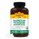 Country Life Magnesium and Potassium Supplement for Heart Health, Cardiovascular Support, Immune System and Bone Health, Gluten-Free