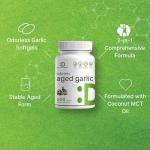 Odorless Aged Garlic, 500 Softgels – Enhanced with MCT Oil - Fresh Allium Sativum Bulb Source – 2-Years Aged Garlic Extract – Non-GMO, cGMP Manufactured