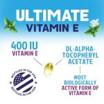 Vitamin E 400 IU Softgels - E Vitamin 180mg DL-Alpha, Antioxidant-Rich Dietary Supplement for Skin, Heart, and Immune Support, Bottled in USA, Easily Absorbed, Non-GMO & Gluten Free - 60 Softgels