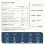 (2 Pack) 10 in 1 Magnesium Calcium Zinc Supplement with Vitamin C D3 K2, Glycinate Mag Vegan Liquid Drops Plus L-Theanine Boron Sea Moss Extract, Immune Support, Bone, Sleep & Leg Cramps, 1 Fl Oz