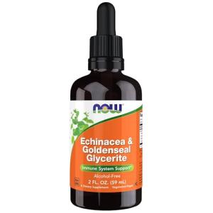 NOW Foods Supplements, Echinacea & Goldenseal Glycerite with Dropper, Immune System Support*, 2-Ounce