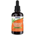 NOW Foods Supplements, Echinacea & Goldenseal Glycerite with Dropper, Immune System Support*, 2-Ounce
