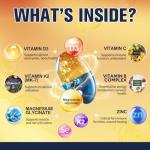 9-in-1 Magnesium Glycinate 500mg + Vitamin D3 5000 IU & K2 Complex - High Absorption - Healthy Stress, Sleep, Muscle Function, Bone Health & Energy Supports | Non-GMO, Gluten-Free 120 Softgels