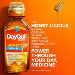 Vicks DayQuil & NyQuil SEVERE Honey Cold & Flu Medicine, Relief for Headache, Fever, Sore Throat, Minor Aches & Pains, Nasal Congestion, Sinus Pressure, Stuffy Nose, & Cough, Honey Flavor, 2x12 OZ