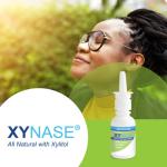 Xynase® Nasal Spray with Xylitol (0.75 fl oz) - All Natural Saline Gentle Relief for Congestion, Allergies, and Sinus Pressure, Safe for All Ages