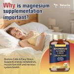 9-in-1 Magnesium Glycinate 500mg + Vitamin D3 5000 IU & K2 Complex - High Absorption - Healthy Stress, Sleep, Muscle Function, Bone Health & Energy Supports | Non-GMO, Gluten-Free 120 Softgels