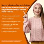 Doctor's Recipes Turmeric Softgel 750mg Curcuminoids (95%) with Ginger Extract (5% gingerols) for Antioxidant Function, Mobility & Flexibility, Black Pepper for Optimal Absorption, 90 Softgels