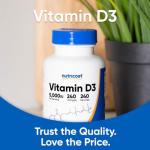 Nutricost Vitamin D3 5,000 IU (125mcg), 240 Softgels - Non-GMO and Gluten Free Vitamin D