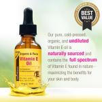 Seven Minerals Ultra Pure Vitamin E Oil - Full-Spectrum D-Alpha Tocopherol per 4 Oz Bottle - 100% Organic Vitamin E Oil for Skin, Face, Hair and Scars - Naturally Occurring=Not Synthetic.