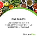 NaturesPlus Zinc 10 mg - 90 Tablets, Pack of 2 - Supports Immune Health & Overall Well-Being - High-Potency Amino Acid Chelate Form - Gluten Free, Vegetarian - 180 Total Servings