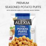 Alexia Crispy Seasoned Potato Puffs Roasted Garlic and Cracked Black Pepper, 19 oz (Frozen)