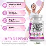 Clean Nutraceuticals Milk Thistle NAC Chanca Piedra Beet Root Artichoke Dandelion Root - Liver Cleanse Detox & Repair Supplement Plus TUDCA Choline & Ginger 60 Count