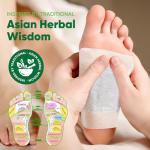 AOSORW Natural Cleansing Foot Pads - Ginger Mugwort Bamboo Vinegar - Relieves Stress and Fatigue - Improves Sleep and Supports Body Cleansing - Premium Foot Care - 30 Pads (Pack of 1)