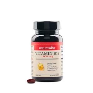 NatureWise Vitamin B12 1000 mcg - Dietary Supplement for Supporting Energy Metabolism, Mental Clarity, Nervous System Health - Easy-to-Swallow, Soy & Gluten-Free, Non-GMO - 60 Softgels[60-Day Supply]