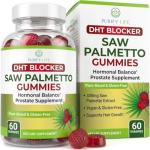 Vegan Saw Palmetto for Men & Women - Potent Saw Palmetto Extract, Prostate Supplements for Men, DHT Blocker for Womens Hair Growth, Hormonal Balance Gummies, PCOS Hair Loss, DHT Blocker, Gluten-Free