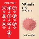 NatureWise Vitamin B12 1000 mcg - Dietary Supplement for Supporting Energy Metabolism, Mental Clarity, Nervous System Health - Easy-to-Swallow, Soy & Gluten-Free, Non-GMO - 60 Softgels[60-Day Supply]