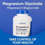 Nutricost Magnesium Glycinate Capsules (180 Capsules, 210 mg Per Serving) - Magnesium Glycinate Supplement for Gentle Absorption
