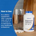 Nutricost Magnesium Glycinate Capsules (180 Capsules, 210 mg Per Serving) - Magnesium Glycinate Supplement for Gentle Absorption