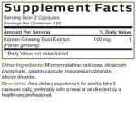 Bronson Korean Ginseng for Energy and Focus, 250 Caps