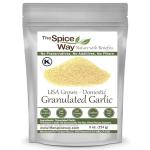 The Spice Way Granulated Garlic - Domestic, US Grown (8 oz) resealable bag