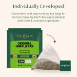 VAHDAM, Himalayan Green Tea (30 Count) High Grown, Non GMO, Gluten Free, Med Caffeine | Earthy & Smooth | Resealable & Individually Wrapped | Plant-Based Pyramid Tea Bags