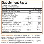 Bronson Vitamin B Complex with Vitamin C - Immune Health, Energy Support & Nervous System Support - Non-GMO, 250 Vegetarian Capsules