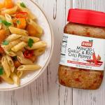 Badia Minced Garlic & Red Chili Pepper 8 oz – Spicy Savory Blend with Garlic and Crushed Red Pepper Flakes