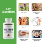 Paradise Herbs Milk Thistle, Active Whole Spectrum Extract, Super Potent, Ultra Pure, Vegan, Non GMO, Gluten Free, 120 Vegetarian Capsules