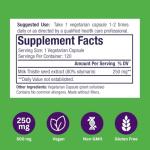 Paradise Herbs Milk Thistle, Active Whole Spectrum Extract, Super Potent, Ultra Pure, Vegan, Non GMO, Gluten Free, 120 Vegetarian Capsules