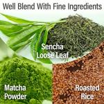 chaganju Genmaicha Green Tea with Matcha, roasted brown rice tea, Low caffeine, Japanese Tea, 3g×60 tea bags